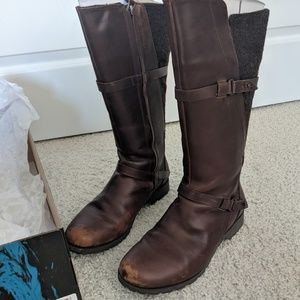 Teva Delavina tall boots - dark brown - sz 8